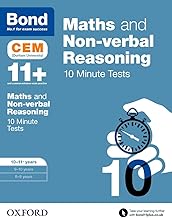 Bond 11+: Maths & Non-verbal Reasoning CEM 10 Minute Tests: 10-11 years