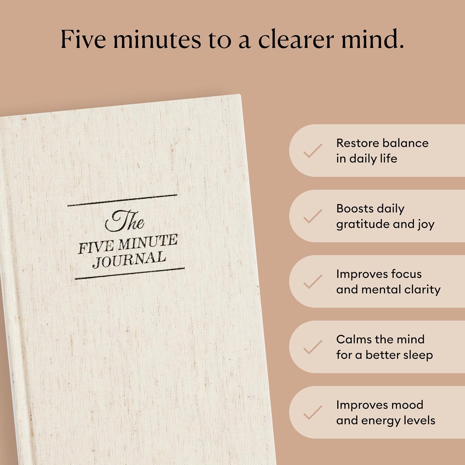 Intelligent Change: The Five Minute Journal - Daily Gratitude Journal for Happiness, Mindfulness, and Reflection - Undated Life Planner-1