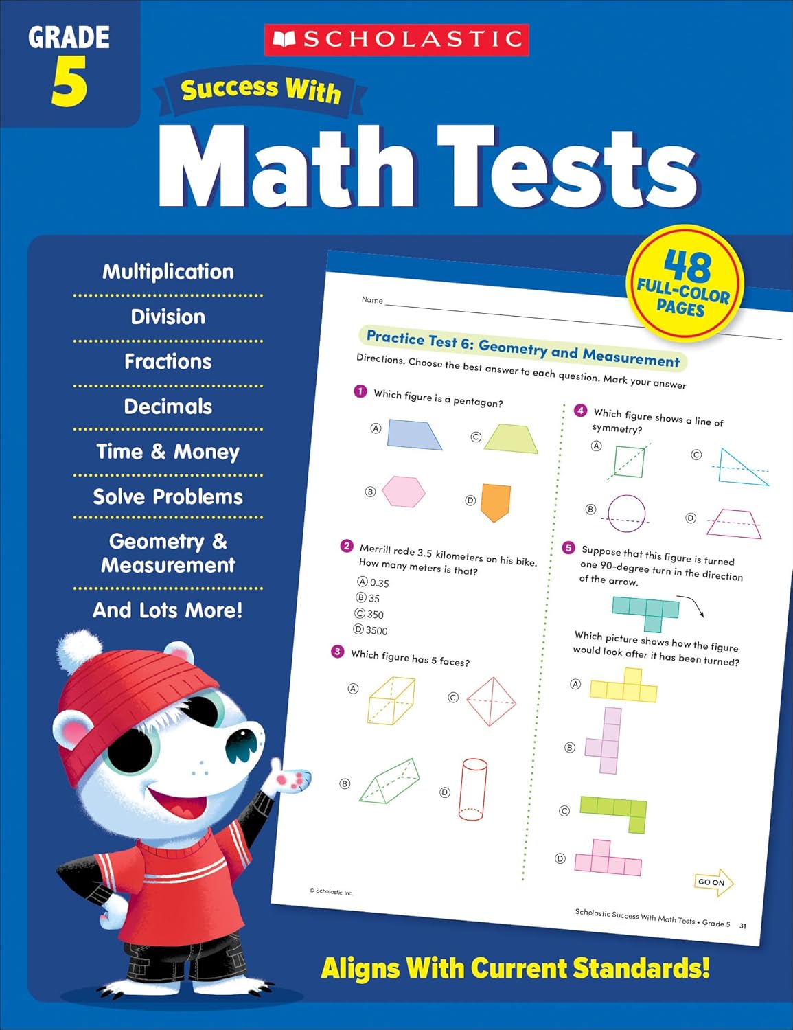 Scholastic Success with Math Tests Grade 5 Workbook-0