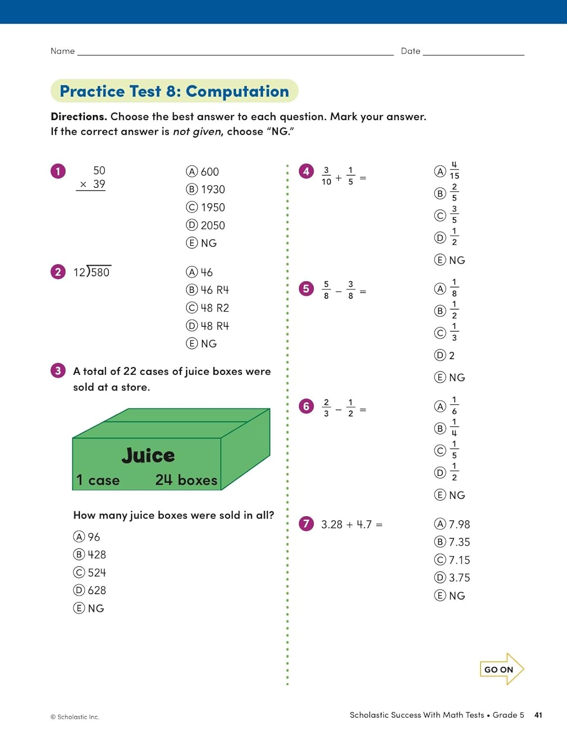 Scholastic Success with Math Tests Grade 5 Workbook-11