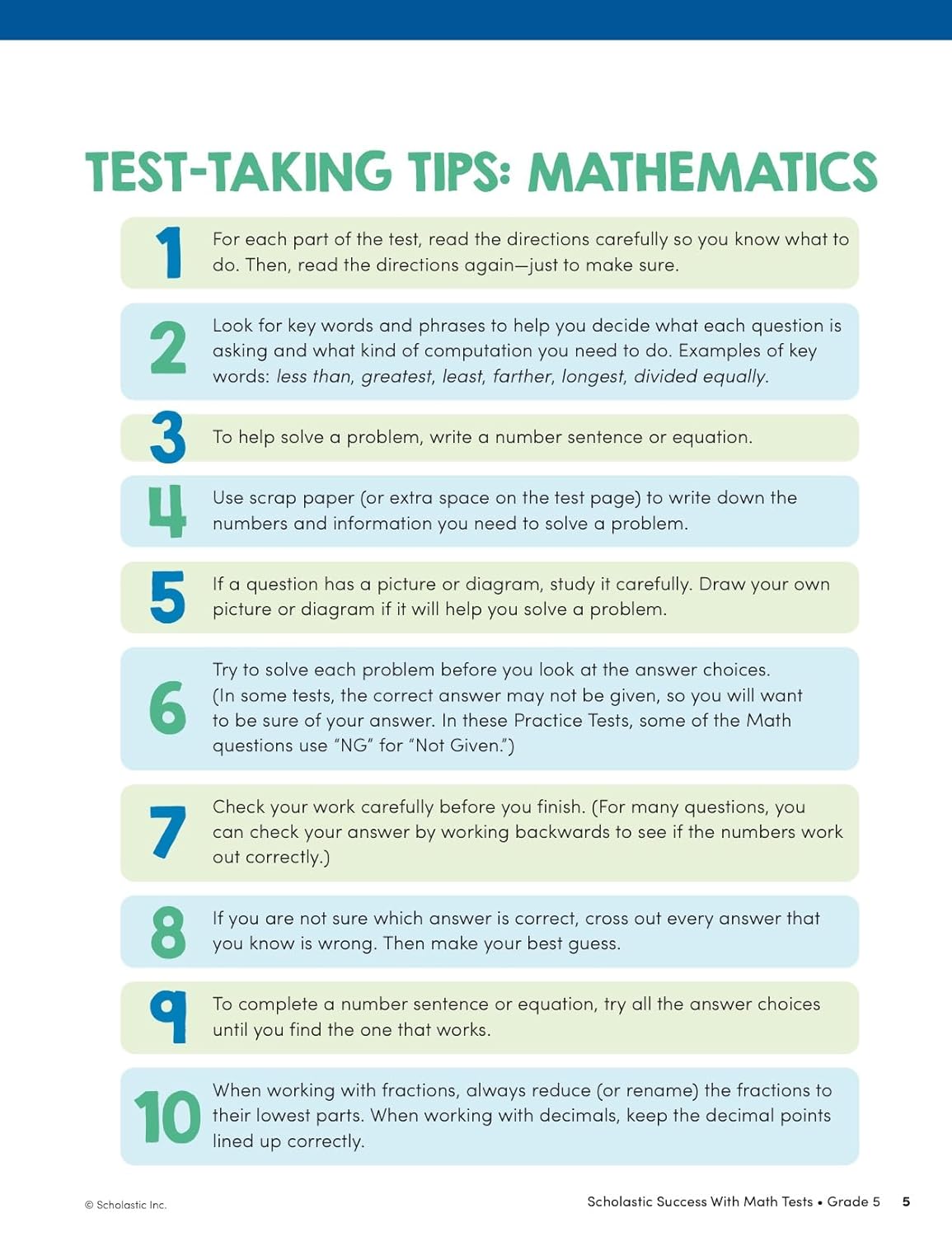 Scholastic Success with Math Tests Grade 5 Workbook-3