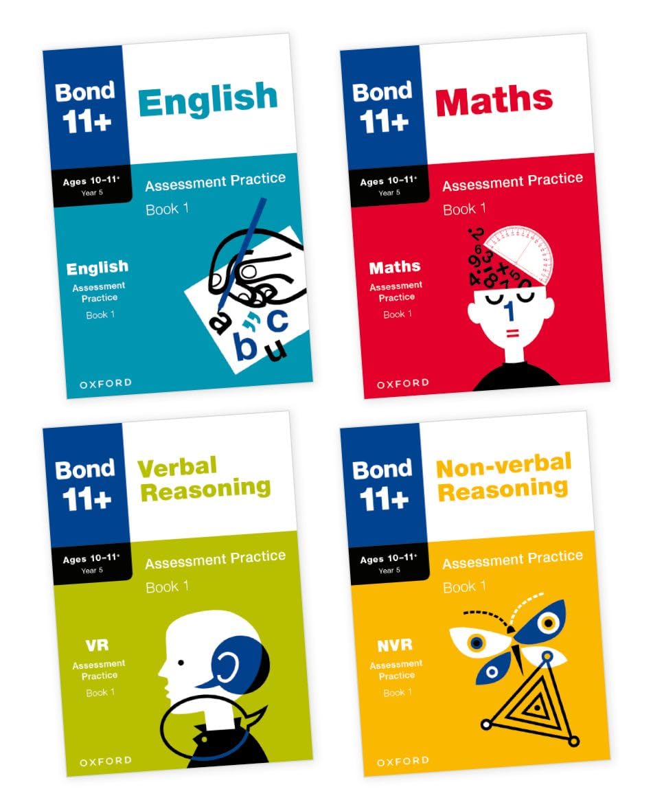 Bond 11+ English, Maths, Non-verbal Reasoning, Verbal Reasoning Assessment Practice: 10-11+ Years Bundle-0