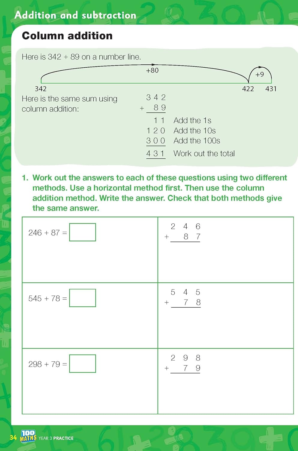 Maths practice book for ages 7-8 (Year 3). Perfect for Home Learning. (100 Practice Activities)-2