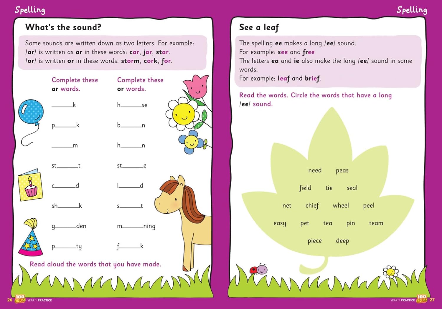 English practice book for ages 5-6 (Year 1). Perfect for Home Learning. (100 Practice Activities)-2