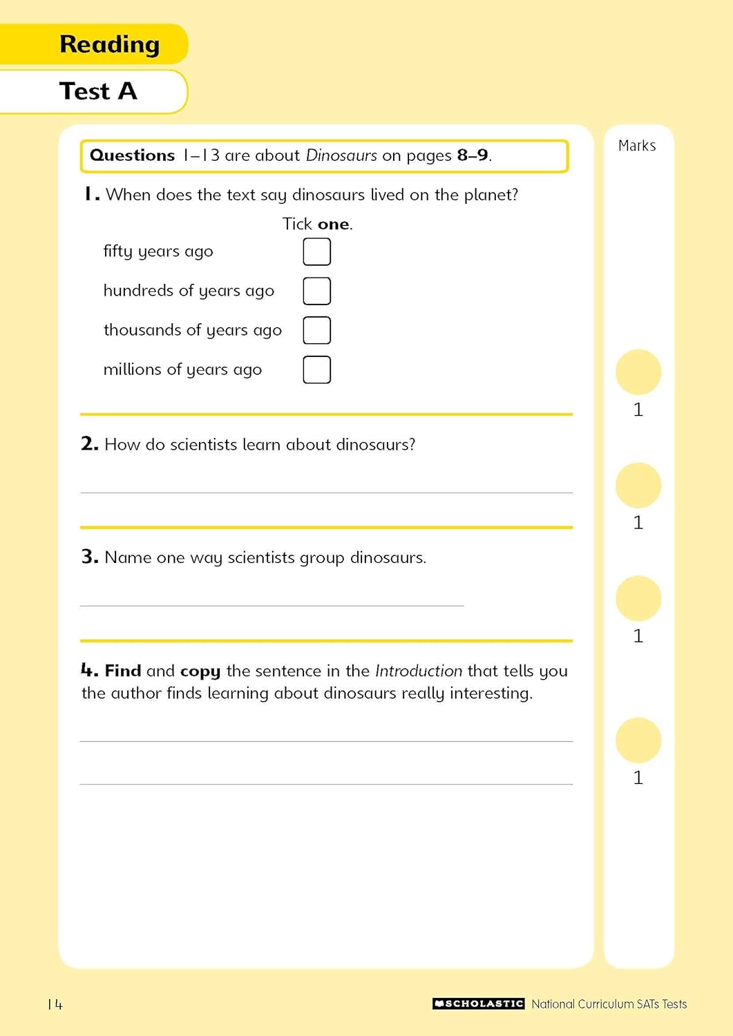 Reading Practice Tests for Ages 7-8 (Year 3) Includes three complete test papers plus answers and mark scheme (National Curriculum SATs Tests): 1-3