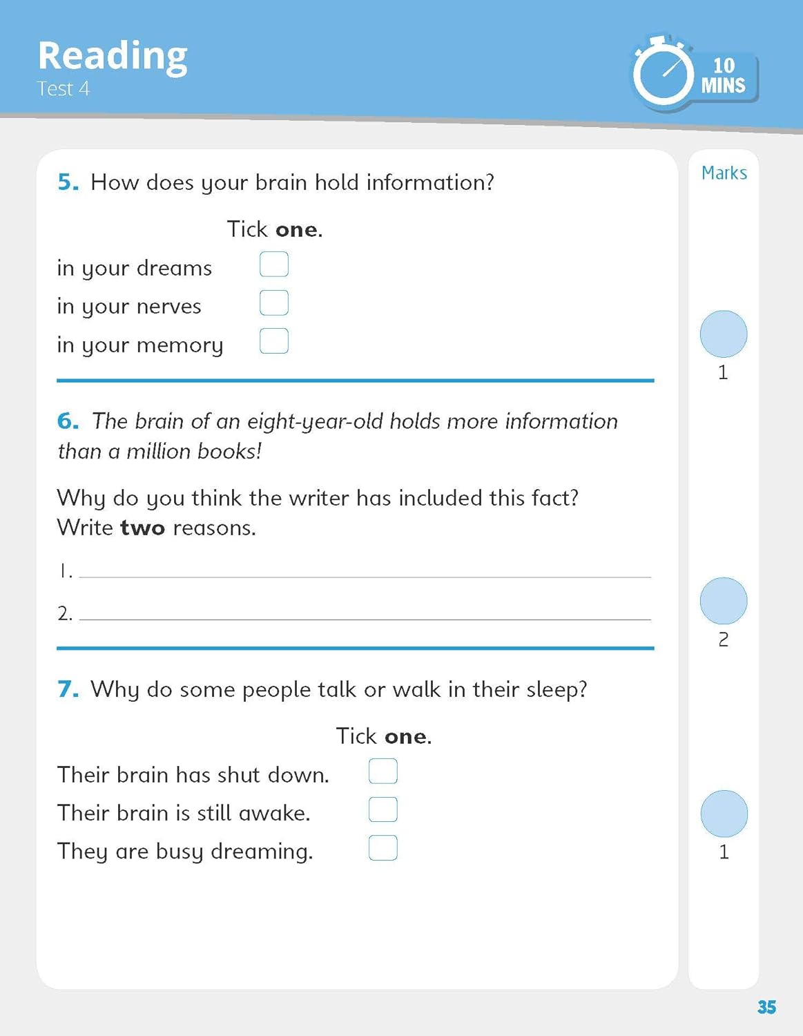 Quick test grammar, reading and maths activities for children ages 6-7 (Year 2). Perfect for Home Learning. (10 Minute SATs Tests)-5