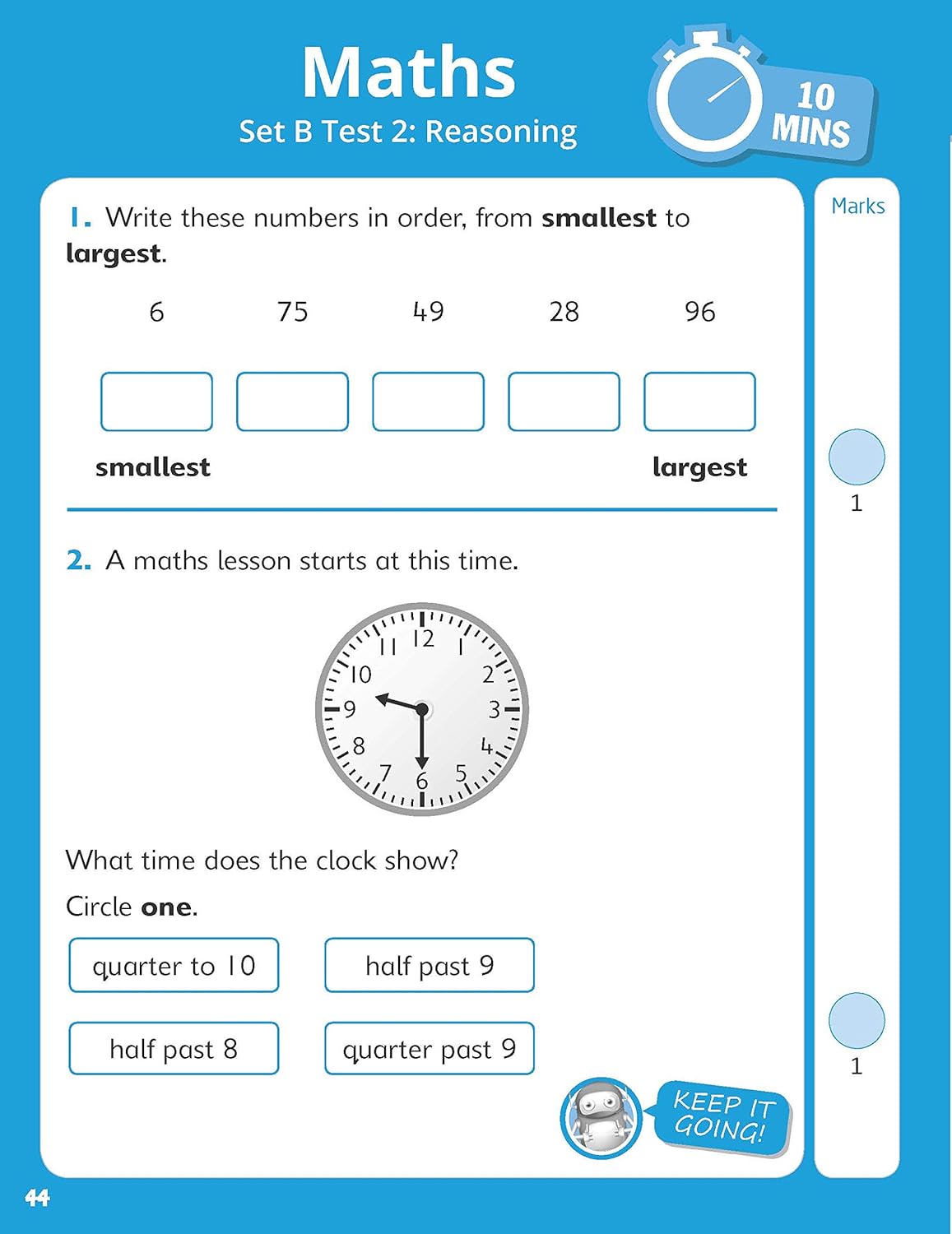 Quick test grammar, reading and maths activities for children ages 6-7 (Year 2). Perfect for Home Learning. (10 Minute SATs Tests)-7