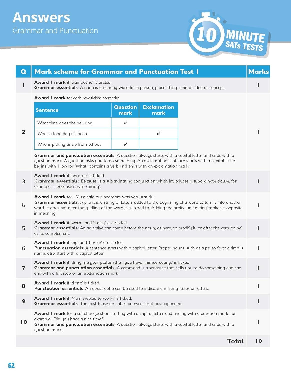 Quick test grammar, reading and maths activities for children ages 6-7 (Year 2). Perfect for Home Learning. (10 Minute SATs Tests)-8