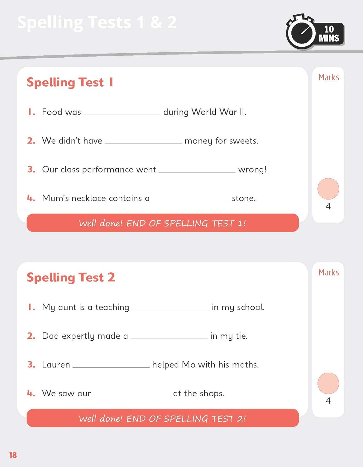 Quick test grammar, reading and maths activities for children ages 9-10 (Year 5). Perfect for Home Learning. (10 Minute SATs Tests)-3