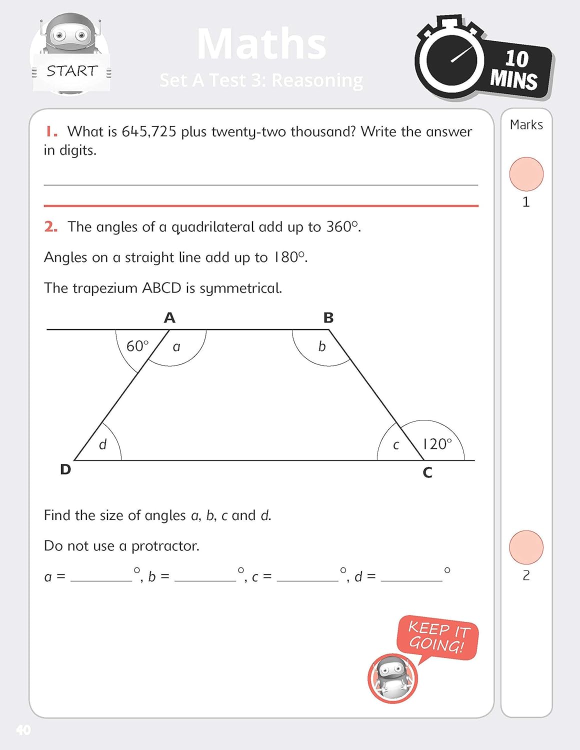 Quick test grammar, reading and maths activities for children ages 9-10 (Year 5). Perfect for Home Learning. (10 Minute SATs Tests)-7