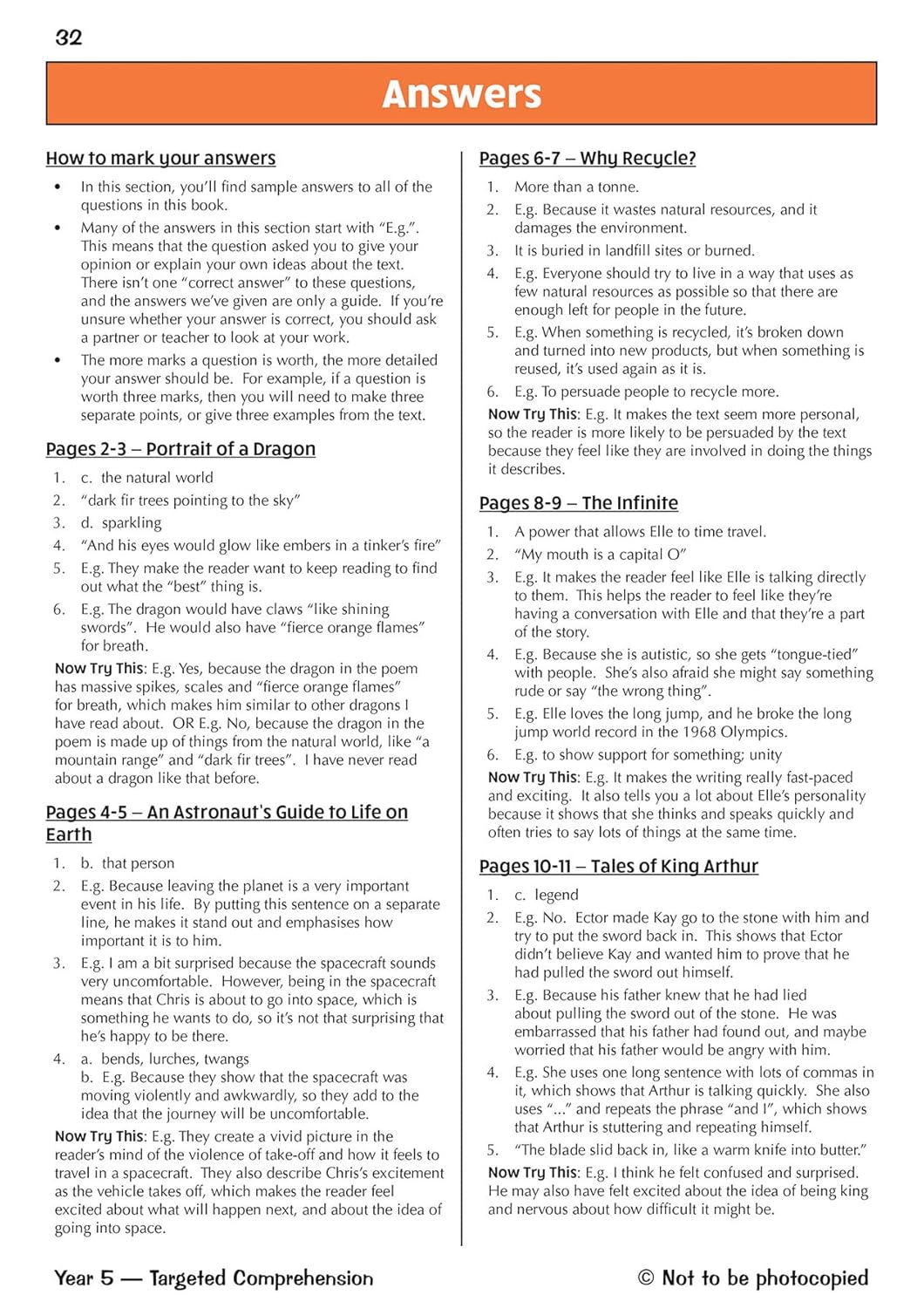 KS2 English Year 5 Reading Comprehension Targeted Question Book - Book 1 (with Answers) (CGP Year 5 English)-5