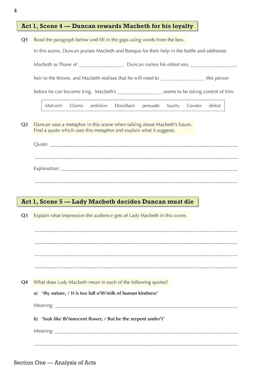 GCSE English Shakespeare - Macbeth Workbook (includes Answers): for the 2025 and 2026 exams (CGP GCSE English Text Guide Workbooks)-7