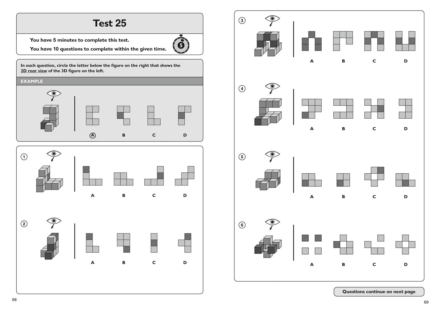 11+ Spatial Reasoning Quick Practice Tests Age 10-11 (Year 6): For the 2024 CEM Tests (Collins 11+ Practice)-4