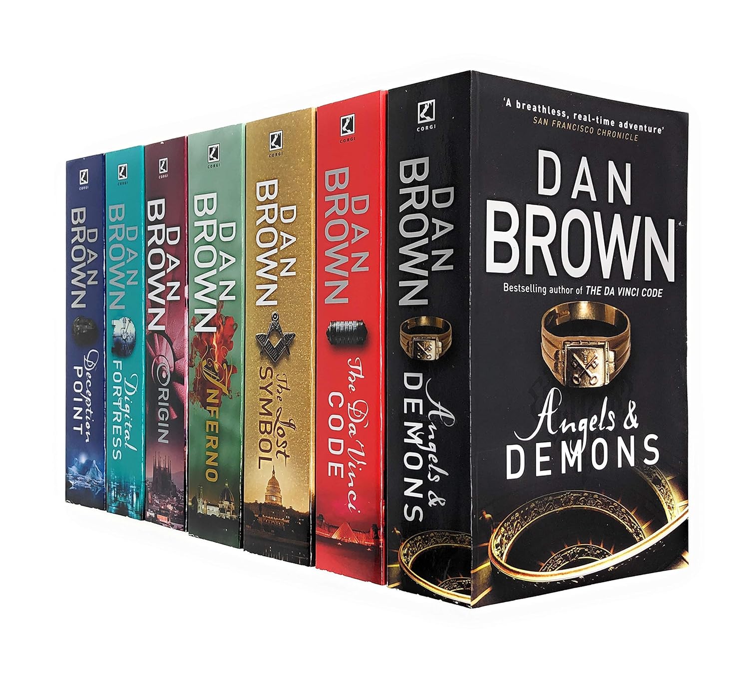 Robert Langdon Series Collection 7 Books Set By Dan Brown (Angels And Demons, The Da Vinci Code, The Lost Symbol, Inferno, Origin, Digital Fortress, Deception Point)-0