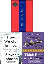 The 48 Laws Of Power, How We Got to Now Six Innovations That Made the Modern World, Secrets of the Millionaire Mind Think Rich to Get Rich 3 Books Collection Set