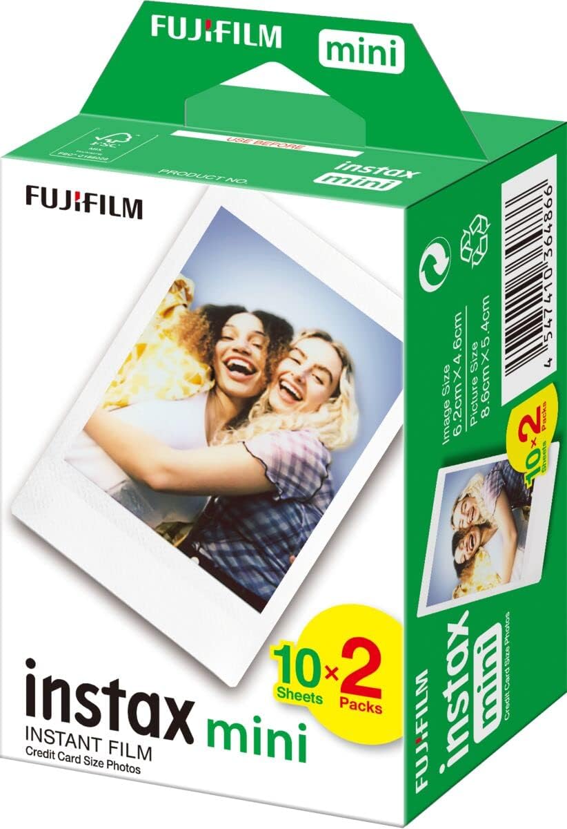 instax mini instant film White Border, 20 shot Pack, suitable for all mini cameras and printers-2