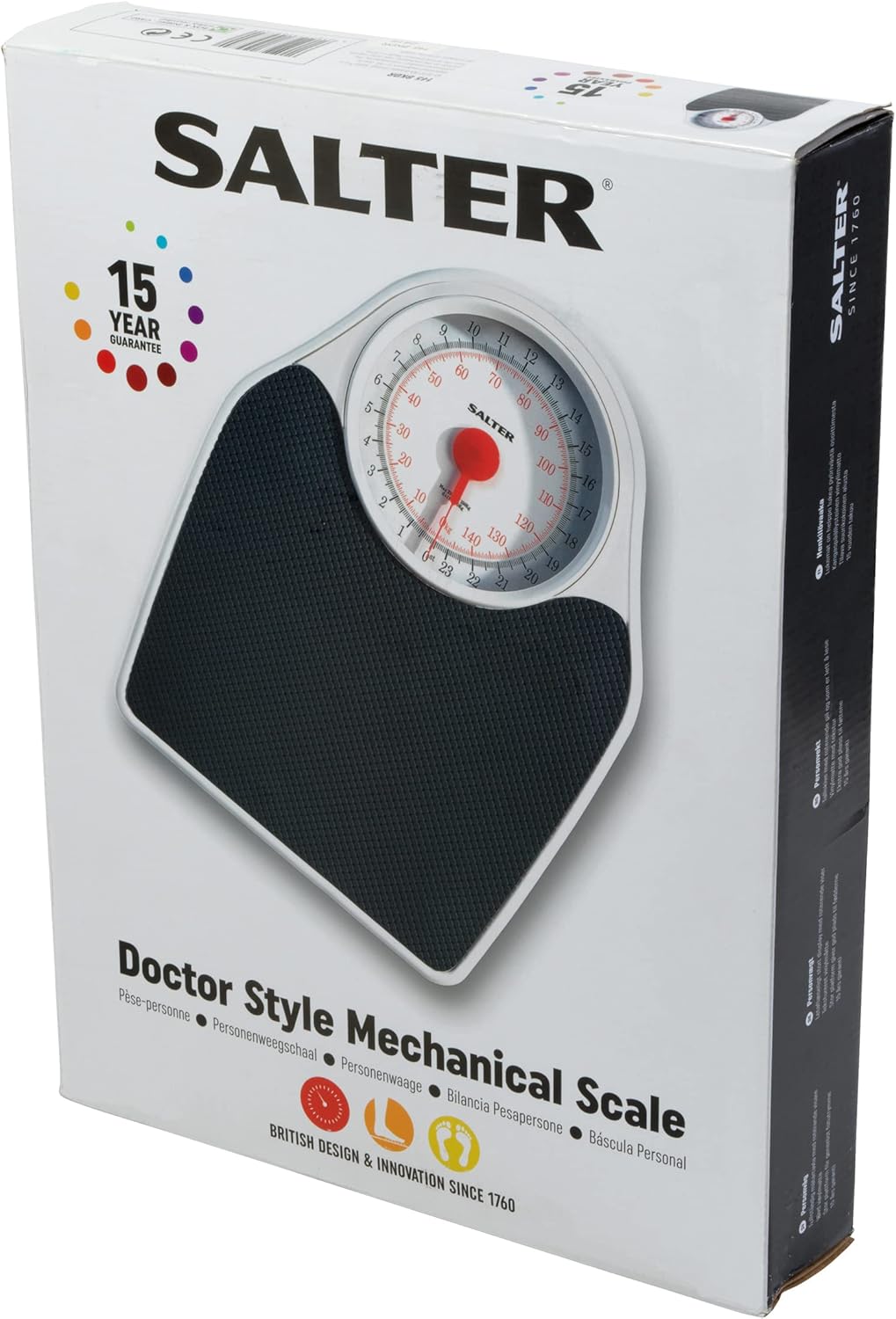 Salter 145 BKDR Doctor Style Bathroom Scale - Mechanical Weighing Scales For Body Weight, Easy Read Dial & Rotating Pointer, Large Platform With Non-Slip Mat, Weighs Up To 150 kg/ 23 st 7 lbs-2