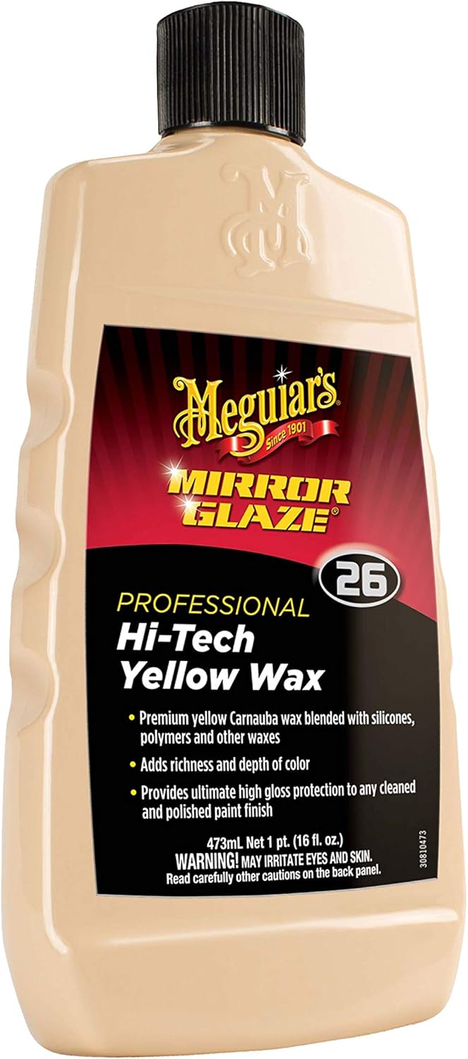 Meguiar's Mirror Glaze 26 Professional Hi-Tech Yellow Car Wax Liquid 473ml M2616-1