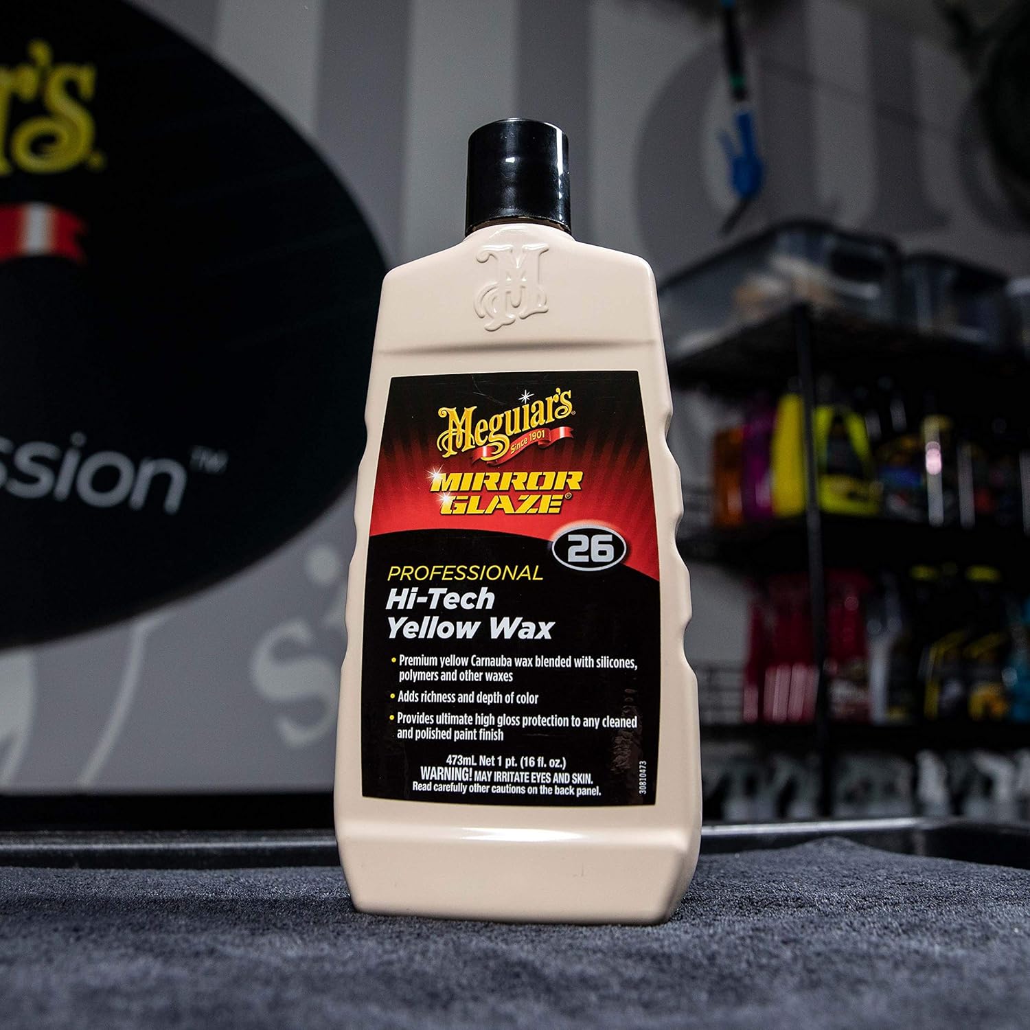 Meguiar's Mirror Glaze 26 Professional Hi-Tech Yellow Car Wax Liquid 473ml M2616-4