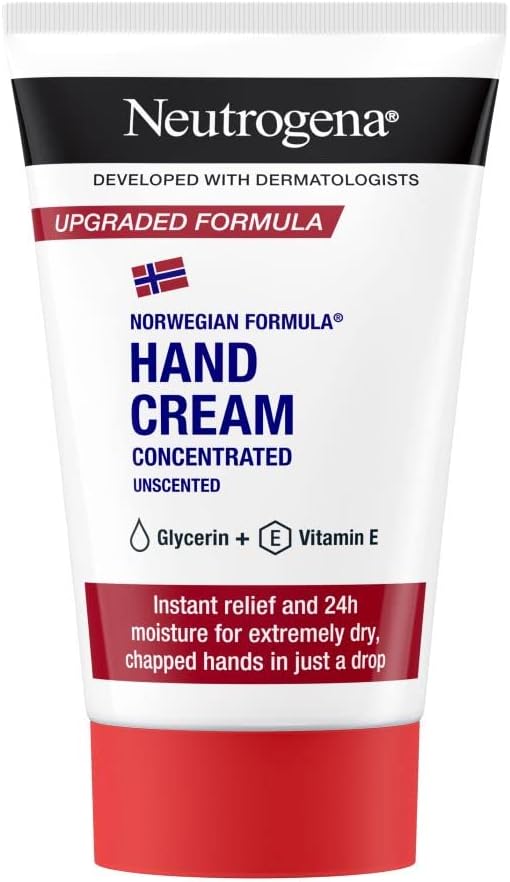 Neutrogena Norwegian Formula Concentrated Unscented Hand Cream (1x 50ml), Hand and Nail Cream for Immediate and Lasting Relief from Dry Skin and Chapped Hands, Hand Lotion with Glycerine and Vitamin E-0