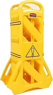 Rubbermaid Commercial Products Portable Mobile Barrier Yellow FG9S1100YEL