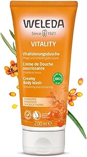 Weleda Shower Gel with Sea Buckthorn, Creamy Body Wash, For Women & Men, Cleanse & Vitality, Paraben & SLS Free, Certified Natural, Organic, Vegan, 200 ml