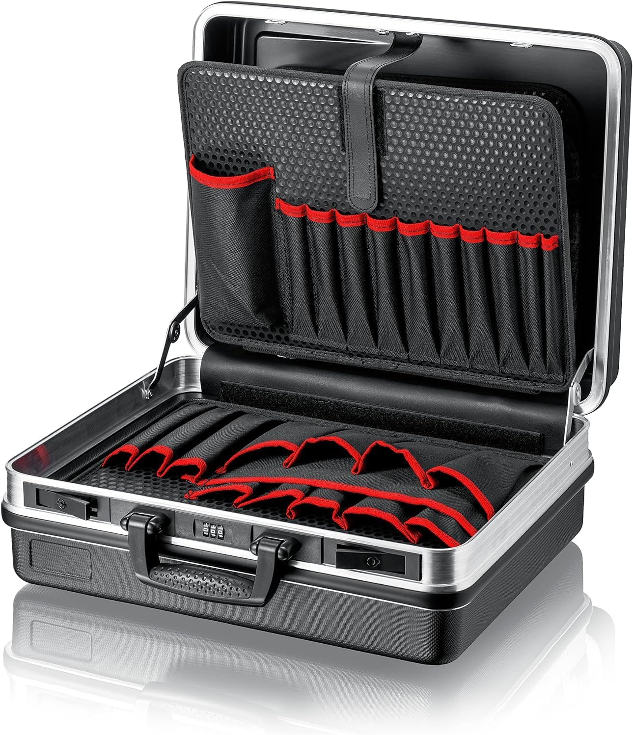 KNIPEX Tool Case "Basic", Empty, 41 Inserting Options, 27 L Volume, 465 x 200 x 410 mm, Empty Tool Box, Tool Case, 00 21 05 LE-0