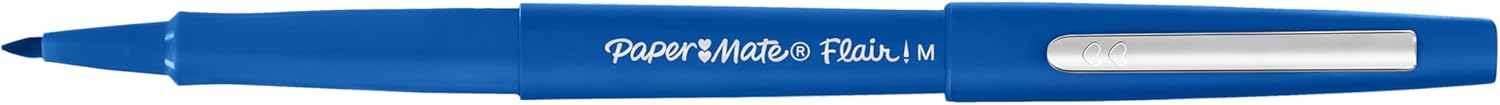 Paper Mate Flair Felt Tip Pens | Medium Point (0.7 mm) Writing Pens | Blue Pens | for Writing, Drawing & Sketching | 12 Count-2