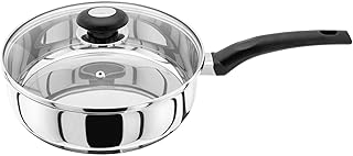 Judge Essentials HP18 Stainless Steel Large Saute Pan 24cm, Induction Ready, Oven Safe, 10 Year Guarantee