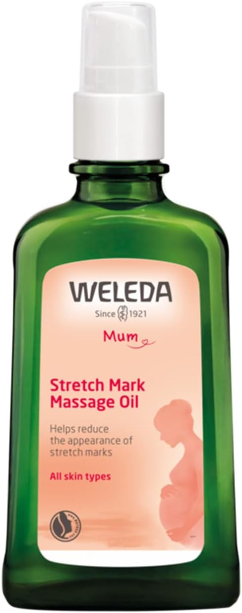 Weleda Stretch Mark Oil, Body Oil, Massage, Developed with Midwives, Vitamin A,D & E, Anti Inflammatory, Dermatologically Tested, 100% Certified Natural, Vegan, 100ml-0