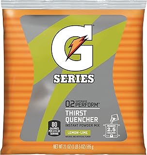 Gatorade Mix Pouches, Makes 2-1/2 Gal, 21 Oz., Lemon Lime