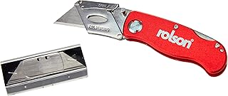 Rolson 62845 Folding Lock-Back Knife, Red, Grey