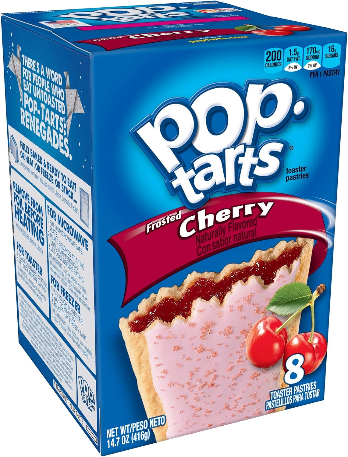 Kelloggs Pop Tarts, Cherry 416 grams-0