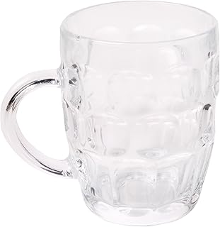 bar@drinkstuff 48112299 Arcoroc Britannia Beer Mug Classic Pint Noppenkrug Glass Hag, 560mL Capacity, Pack of 4