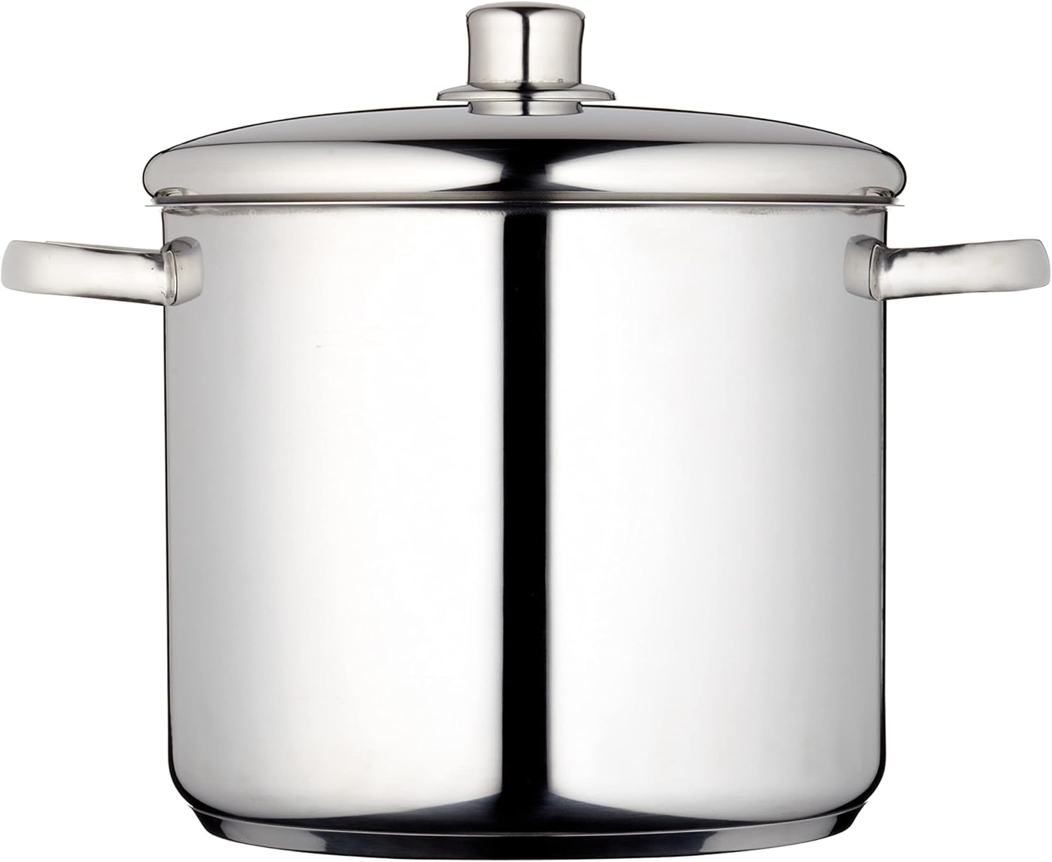 MasterClass Stock Pot With Lid 8.5L/24cm, Induction-Safe, Stainless Steel, Silver-0