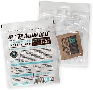 Boveda for Cigars | One-Step Calibration Kit | Preloaded with 75% RH 2-Way Humidity Control | Precise Salt Test for Digital and Analog Hygrometers and Humidity Sensors | 1-Count