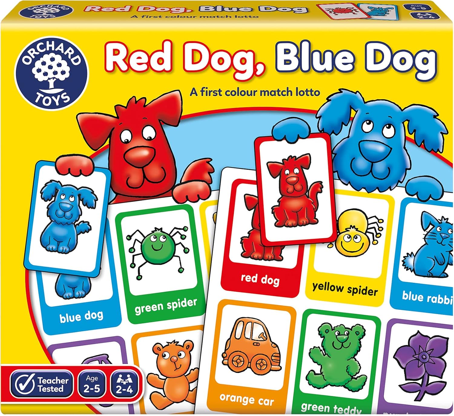 Orchard Toys Red Dog Blue Dog Lotto Game, A Fun First Matching and Memory Game, Perfect For Children Aged 2-5, Develops Memory Skills-0