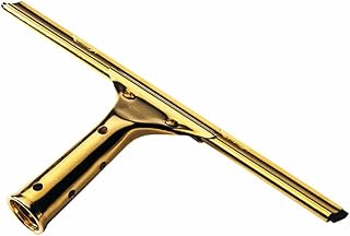 Ettore 10014 Pro Series Brass Squeegee, Rubber, Gold, 14-Inch