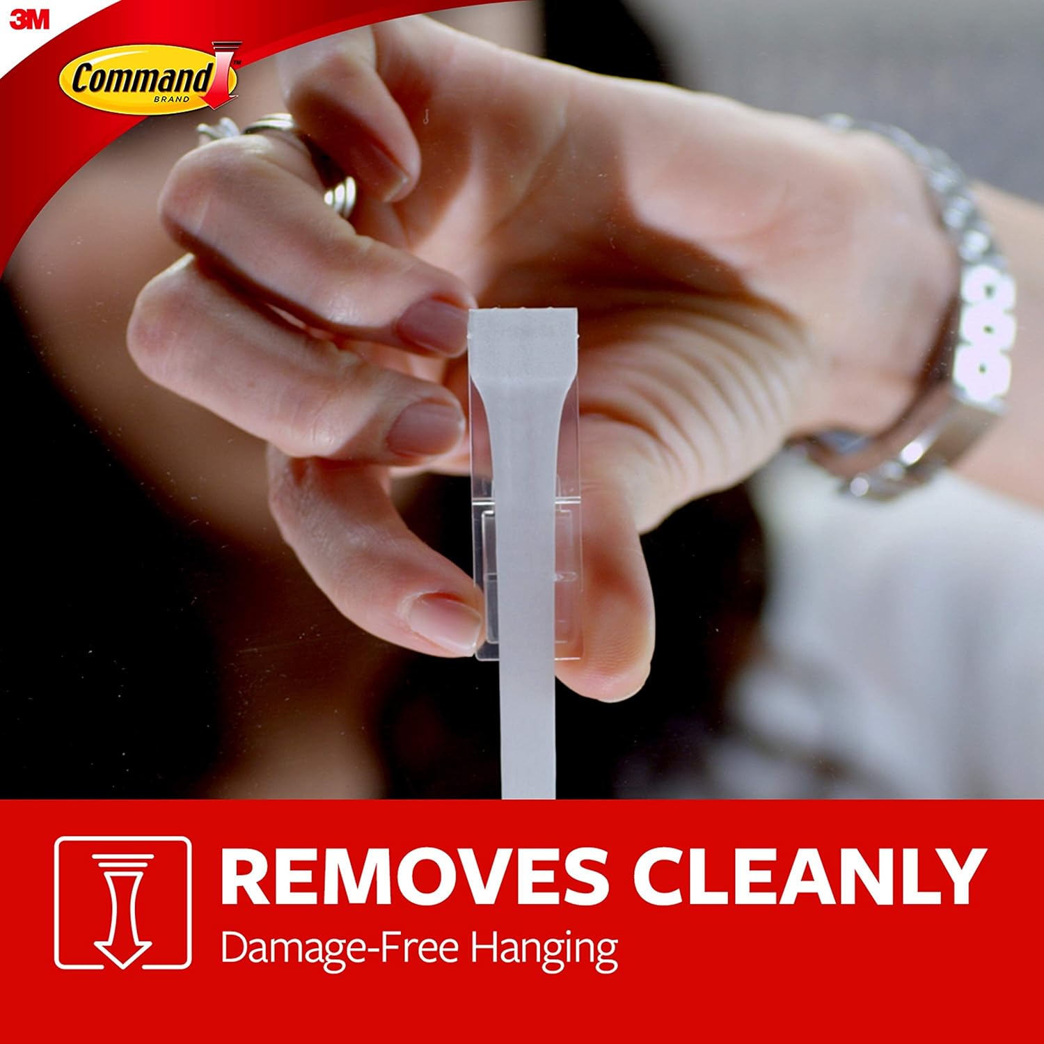 Command Large Utility Hook, Pack of 1 Hook and 2 Adhesive Strips, White - Damage Free Hanging - Holds up to 2.2kg-5