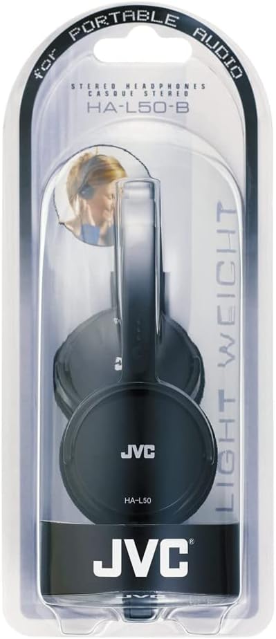 JVC Wired Lightweight Headphones - Black, ‎HA-L50-B-E-4