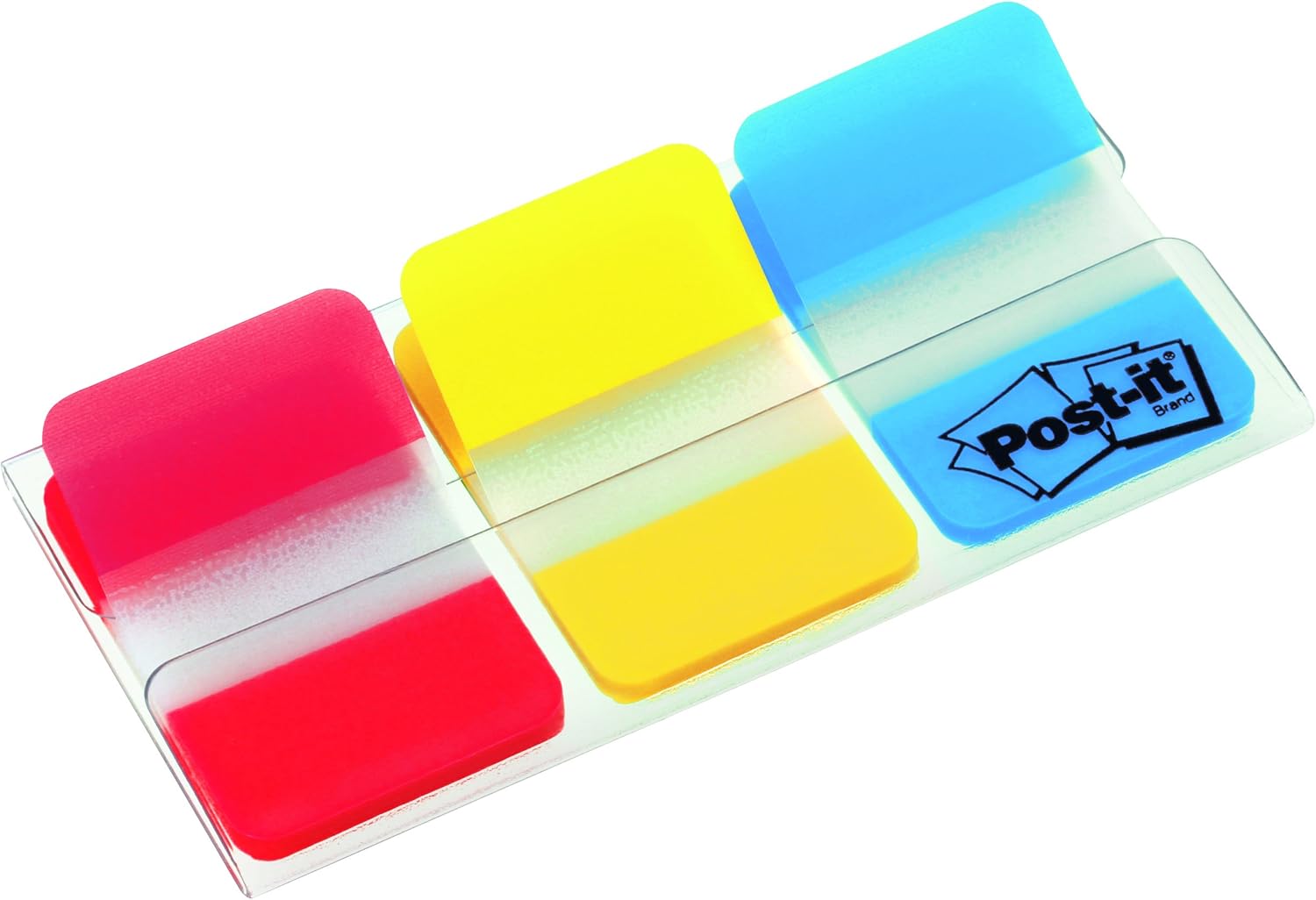 Post-it Index Strong Filing Tabs, Pack of 1 Dispenser, of 66 Tabs,25.4 mm x 38 mm, Yellow, Red, Blue Colors - Extra Strong Sticky Flags for Documents and Information-1