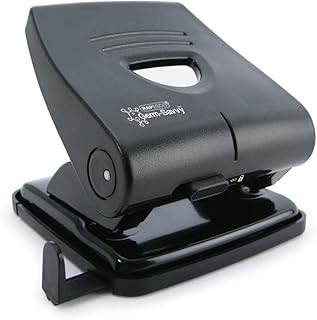 Rapesco PF827PB2 Germ-Savvy Antibacterial, 827-P 2-Hole Punch, 30 Sheet Capacity, Black