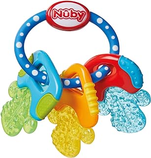 Nuby IcyBite™ Keys – Soothing Teether | Multiple Teething Surfaces | Refrigerator Safe | Suitable from 3 Months Plus