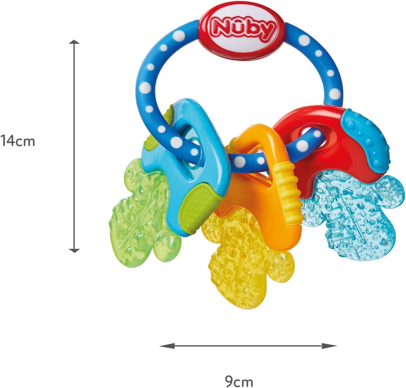 Nuby IcyBite™ Keys – Soothing Teether | Multiple Teething Surfaces | Refrigerator Safe | Suitable from 3 Months Plus-3