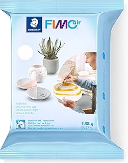 STAEDTLER 8101-0 FIMO Air Basic - Air-Drying Modelling Clay, 1 kg - White