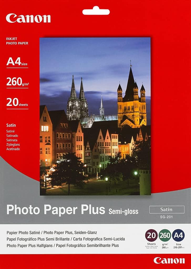 Canon Photo Paper Plus (SG-201, A4, 20 Sheets), 1-0