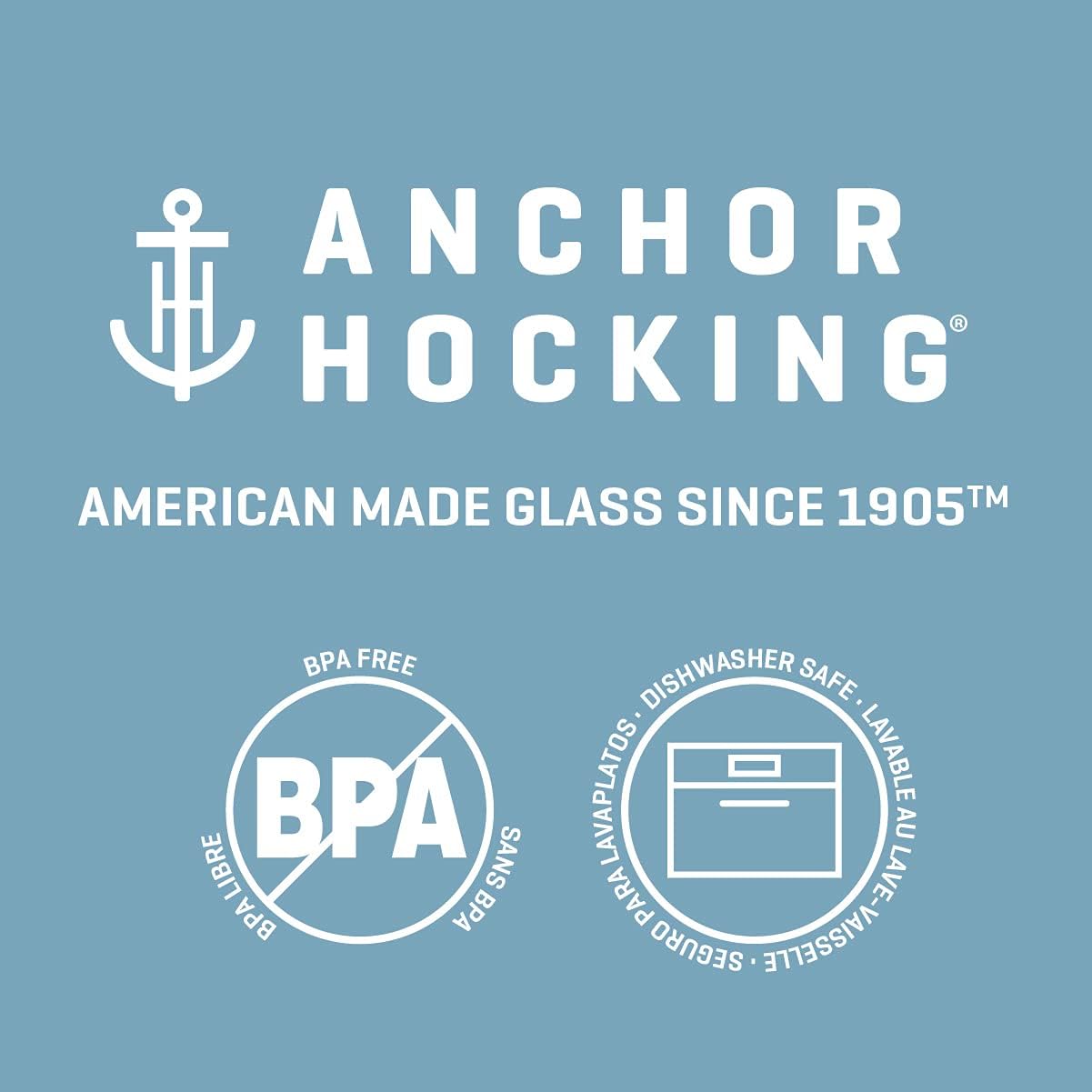 Anchor Hocking Glass Storage Pot Heritage, White, 23 x 23 x 34.5 cm-8