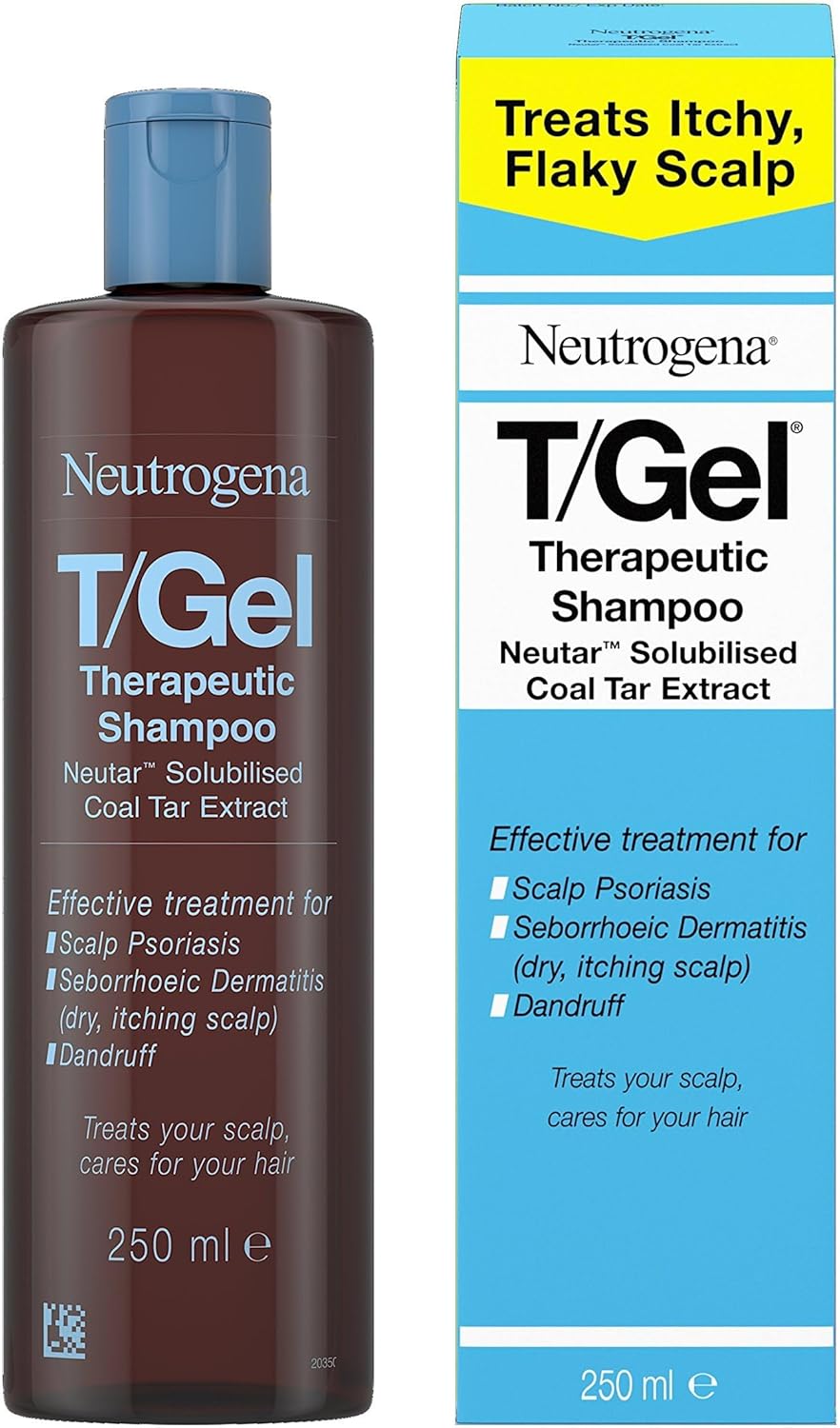 Neutrogena T/Gel Therapeutic Shampoo For Flaky, Itchy Scalp (1x 250ml), Anti-Dandruff Shampoo for the treatment of Scalp Psoriasis, Seborrheic Dermatitis and Dandruff, Medicated Shampoo for Itchy and Flaky Scalp-2