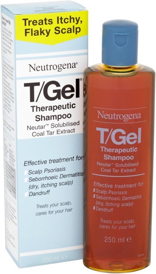 Neutrogena T/Gel Therapeutic Shampoo For Flaky, Itchy Scalp (1x 250ml), Anti-Dandruff Shampoo for the treatment of Scalp Psoriasis, Seborrheic Dermatitis and Dandruff, Medicated Shampoo for Itchy and Flaky Scalp-5