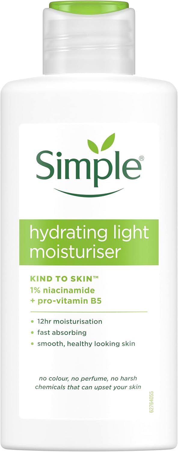 Simple Kind to Skin Hydrating Light Moisturiser Skin Care Product with Pro-Vitamins B5 and E for 12-Hour Moisturisation 125 ml-0